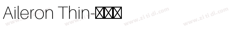 Aileron Thin字体转换